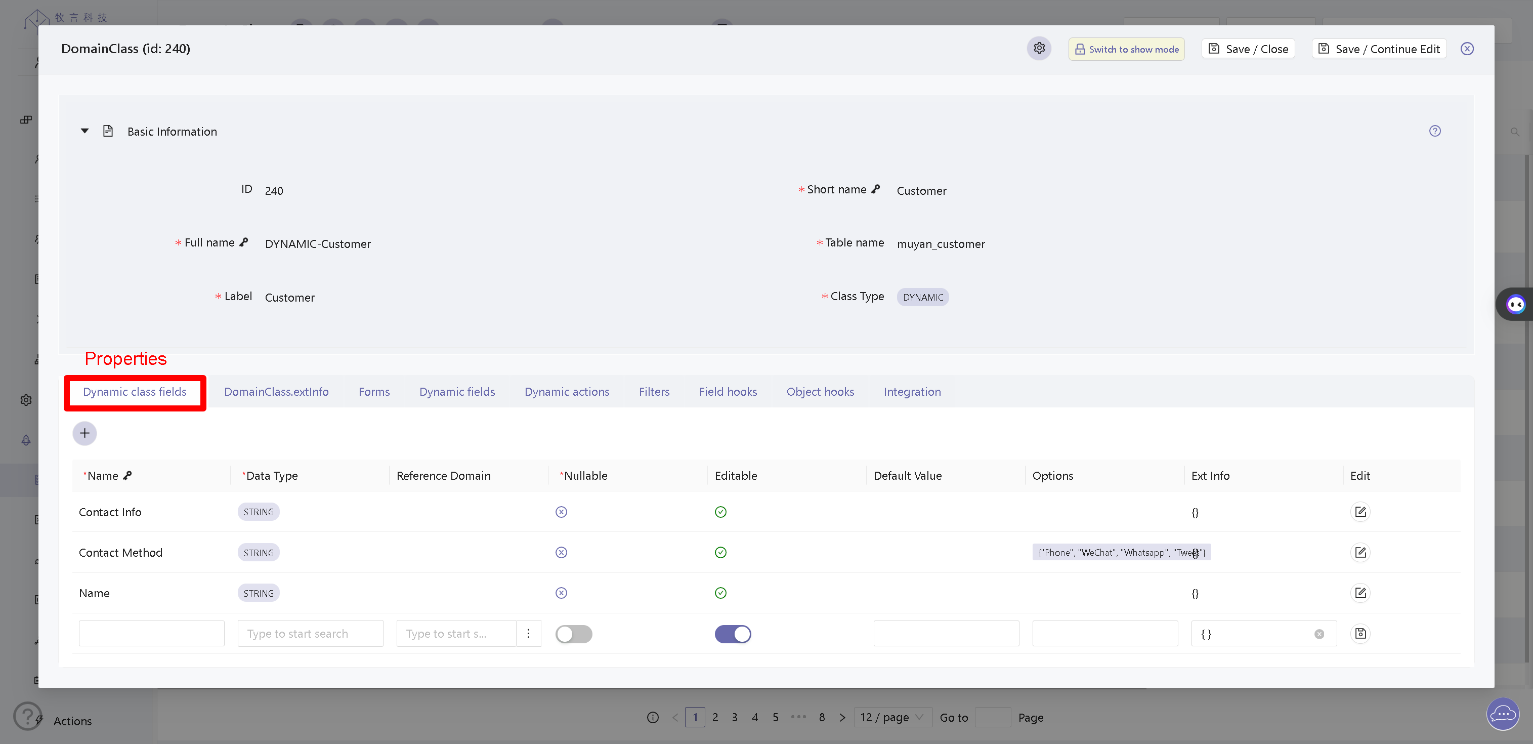 Create or Modify Domain Model